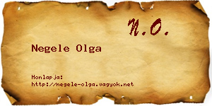 Negele Olga névjegykártya