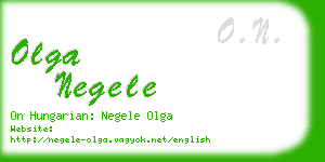 olga negele business card